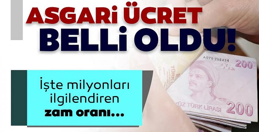  2026 yılı asgari ücreti belli oldu