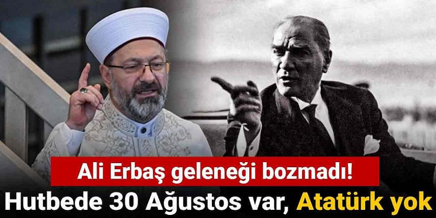 Ali Erbaş geleneği bozmadı! Diyanet