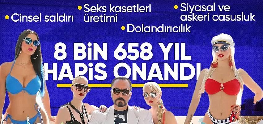 Adnan Oktar'a verilen 8 bin 658 yıl hapis cezası onandı