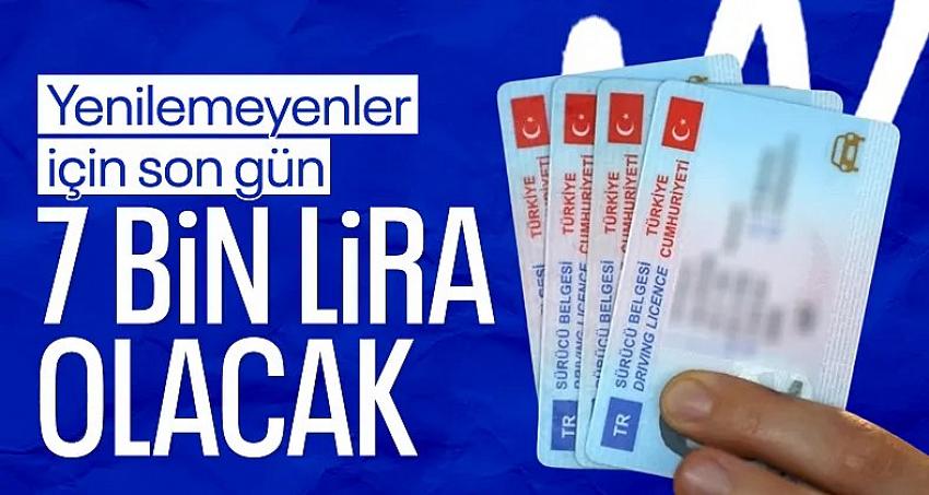 Eski tip ehliyeti değiştirmek için son gün bugün