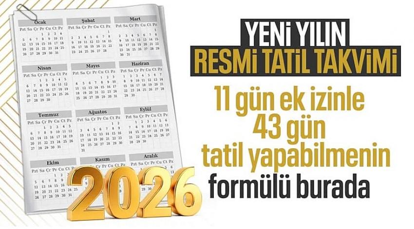 2026 yılı resmi tatil günleri belli oldu