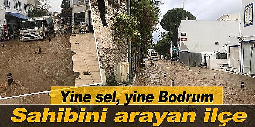 Bodrum’da yoğun yağış hayatı felç etti