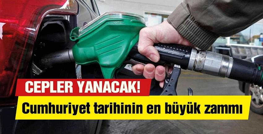 Akaryakıta Cumhuriyet tarihinin en büyük zammı!