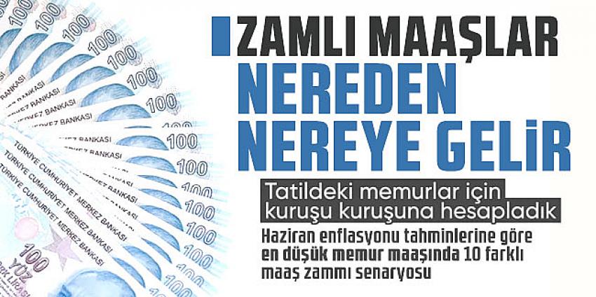 Haziran enflasyonu tahminlerine göre memur maaş zam oranı hesaplaması