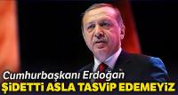Cumhurbaşkanı Erdoğan: 'Şidetti asla tasvip edemeyiz'