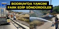 Bodrum'da yangını fark edip söndürdüler