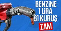 Benzine zam geliyor