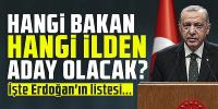 Hangi Bakan hangi ilden aday olacak? İşte Erdoğan'ın listesi...
