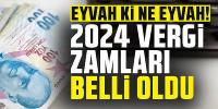 2024’te ödenecek zamlı vergiler belli oldu