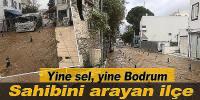 Bodrum’da yoğun yağış hayatı felç etti