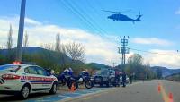 Jandarma’nın helikopterli trafik denetimleri sürüyor 