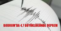 Bodrum'da 4.7 büyüklüğünde deprem