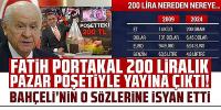 Fatih Portakal 200 liralık pazar poşetiyle yayına çıktı! Bahçeli'nin o sözlerine isyan etti!