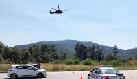 Jandarma, Bodrum’da helikopterle trafik uygulaması yaptı