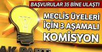 Meclis üyeleri için 3 aşamalı komisyon