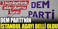 DEM Parti'nin İstanbul Büyükşehir Belediye Başkan Adayı belli oldu