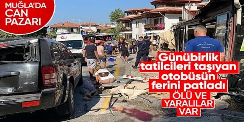 Muğla'da tur otobüsünün freni boşaldı: 1 ölü, 32 yaralı