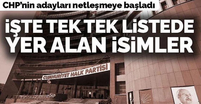  İşte CHP'nin aday listesinde yer alan ilk isimler