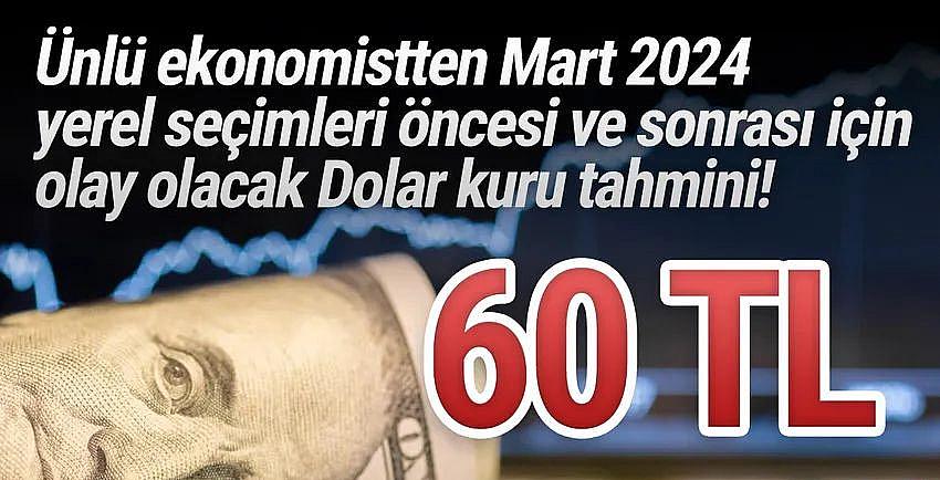 Selçuk Geçer'den Dolar kuru için 60 TL iddiası
