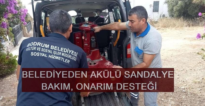 BELEDİYEDEN AKÜLÜ SANDALYE BAKIM, ONARIM DESTEĞİ