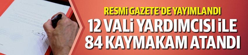 12 vali yardımcısı ile 84 kaymakam atandı