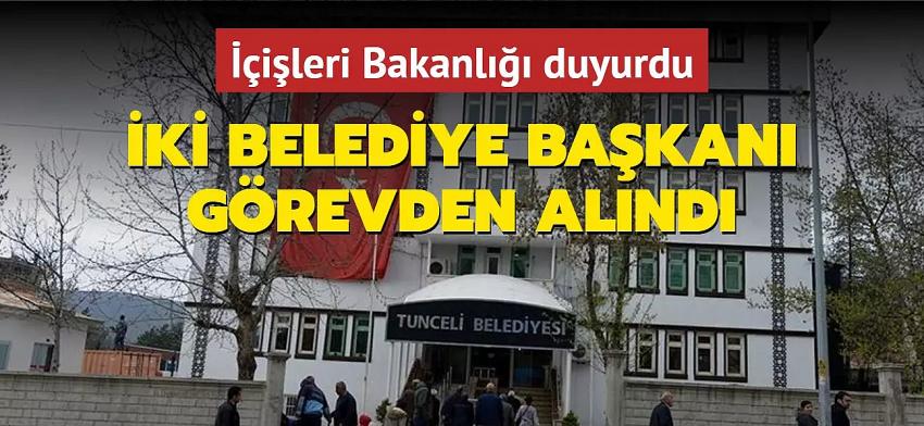 Tunceli ve Ovacık belediyelerine kayyum atandı